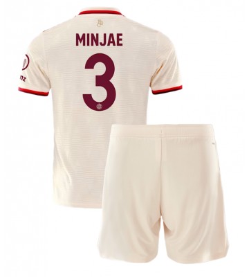 Bayern Munich Kim Min-jae #3 Tercera Equipación Niños 2024-25 Manga Corta (+ Pantalones cortos)